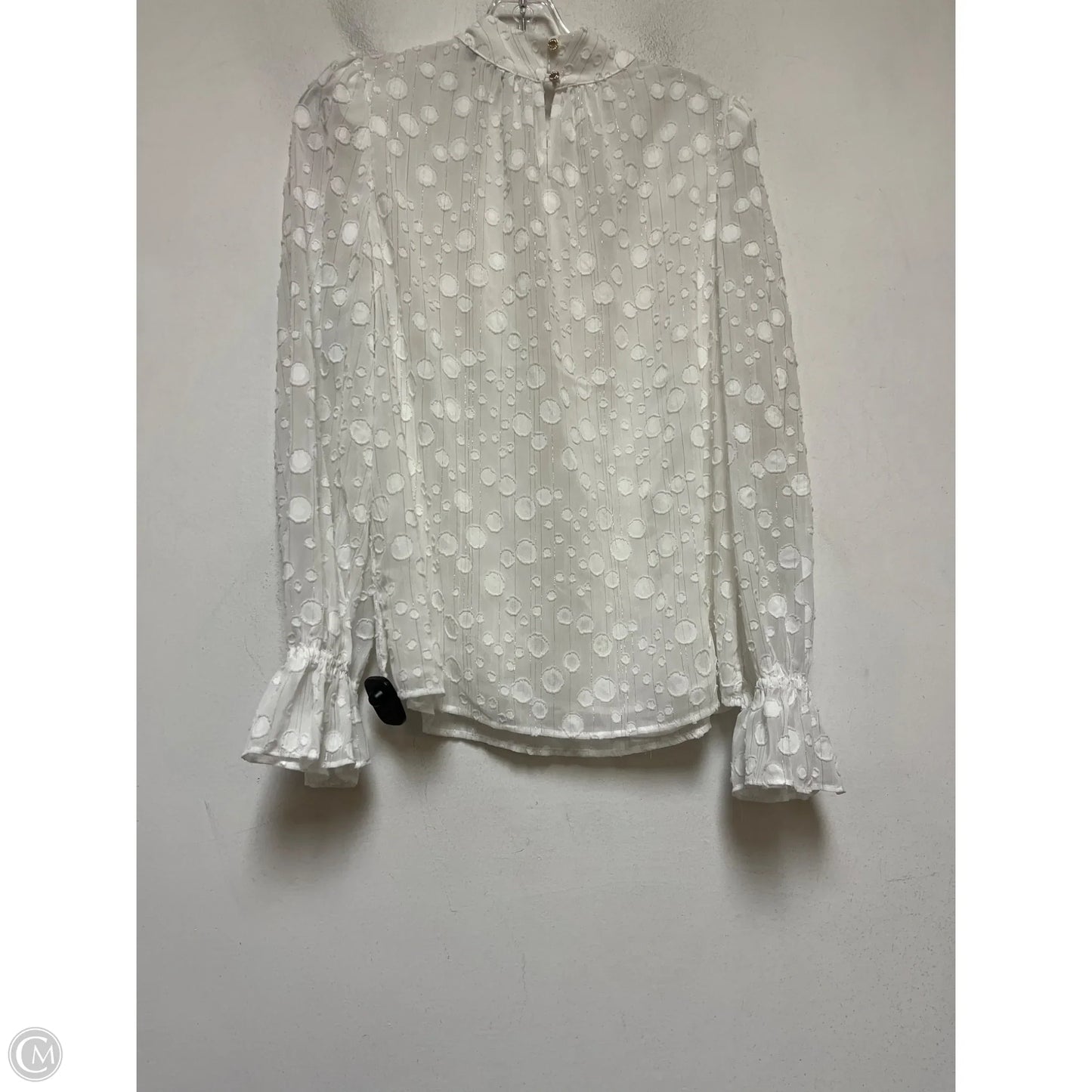 Top Long Sleeve By Tommy Hilfiger In White, Size: M