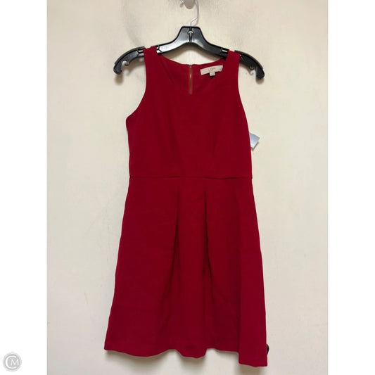 Dress Casual Short By Loft In Red, Size: Xsp