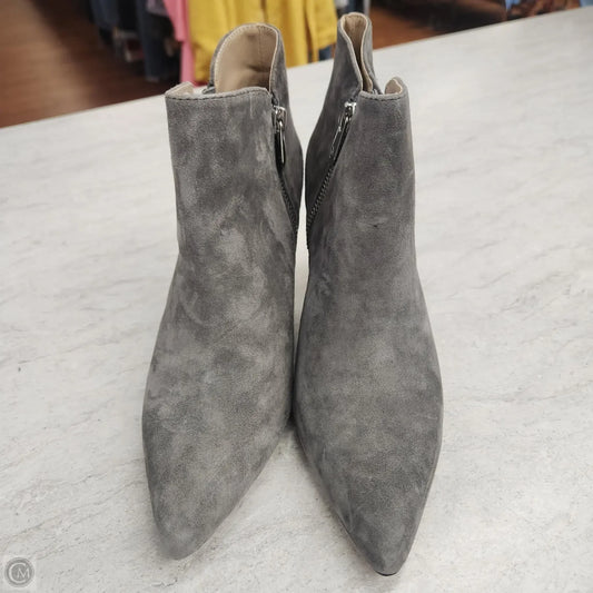 Boots Ankle Heels By Adrienne Vittadini In Grey, Size: 7.5