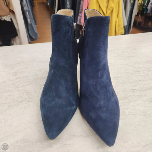 Boots Ankle Heels By Adrienne Vittadini In Navy, Size: 7.5