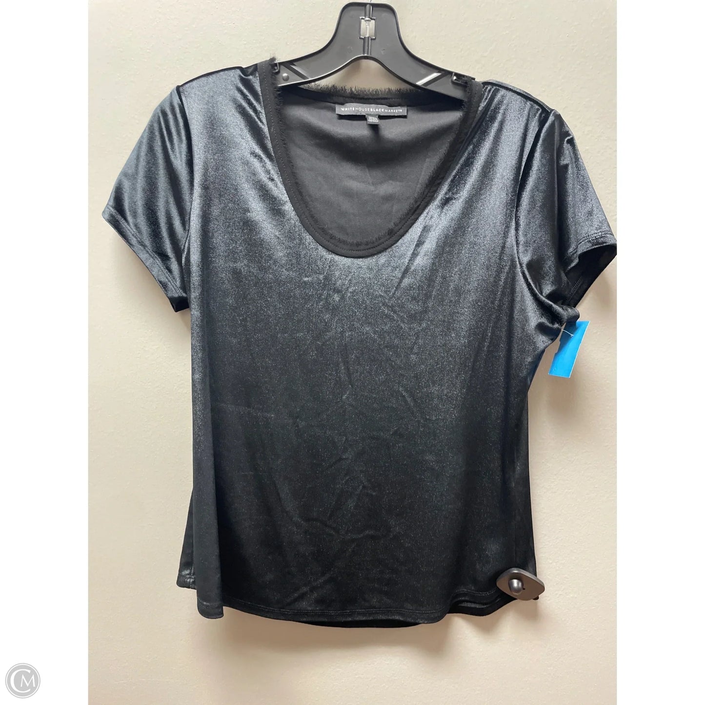 Top Short Sleeve Basic By White House Black Market In Black, Size: S