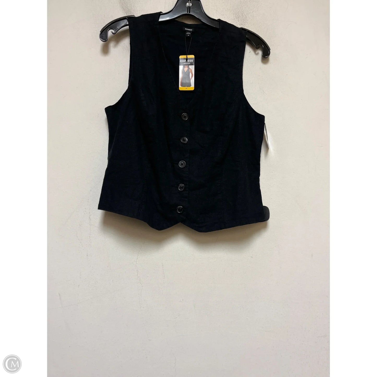Vest Other By Express In Black, Size: M