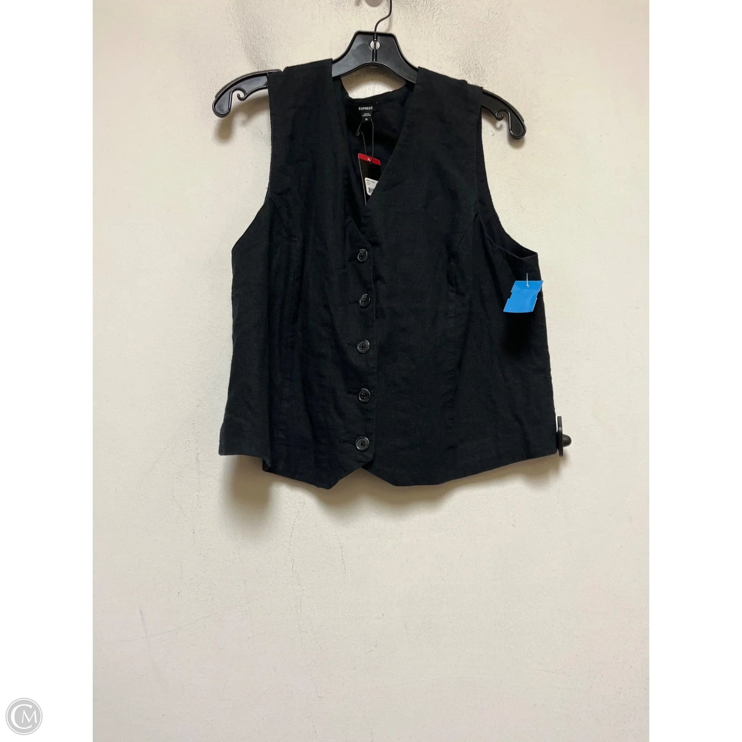Vest Other By Express In Black, Size: Xl