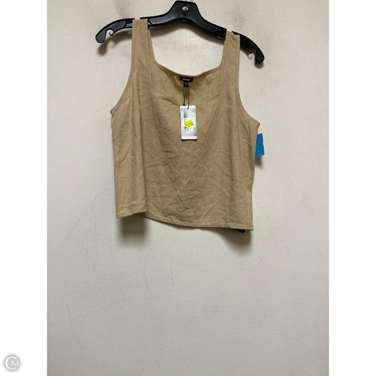 Top Sleeveless By Express In Tan, Size: S