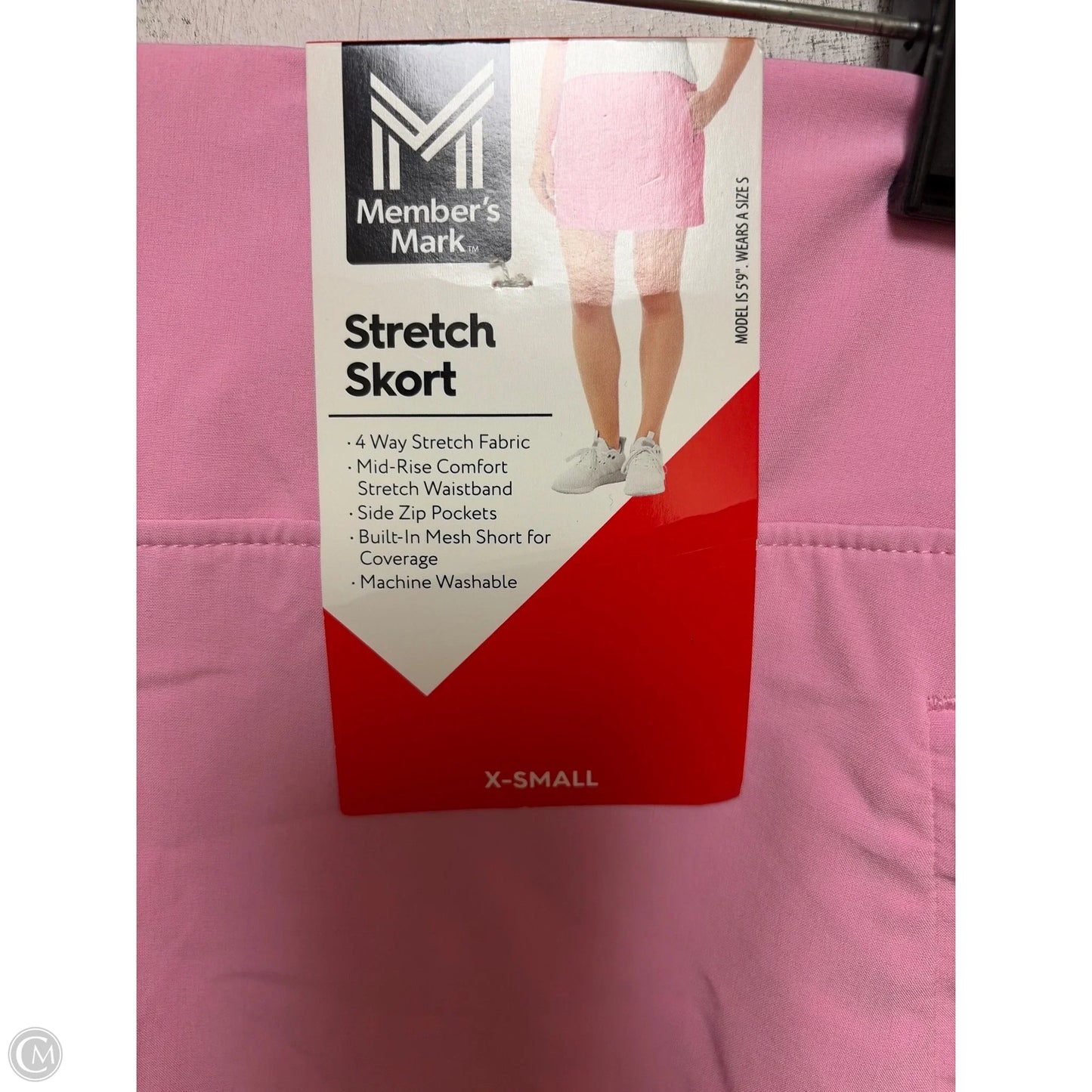 Athletic Skort By Members Mark In Pink, Size: Xs