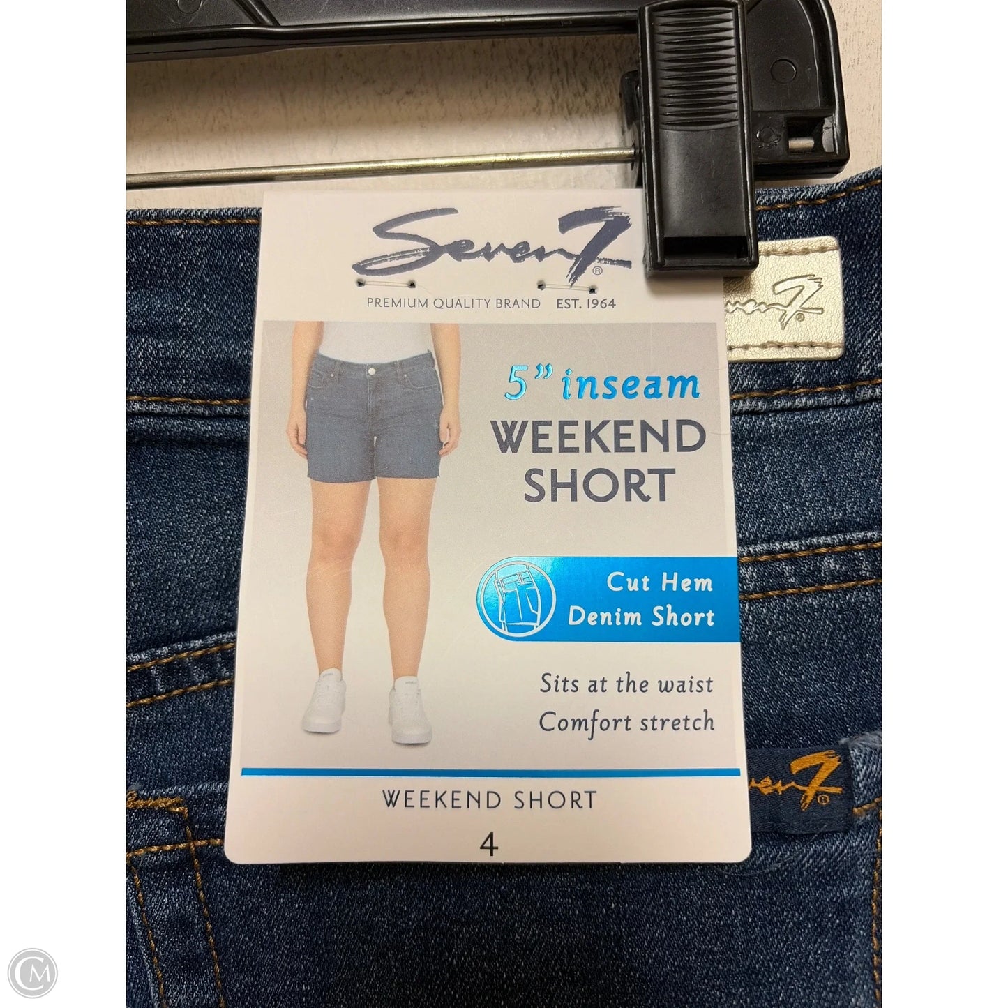 Shorts By Seven 7 In Blue Denim, Size: 4