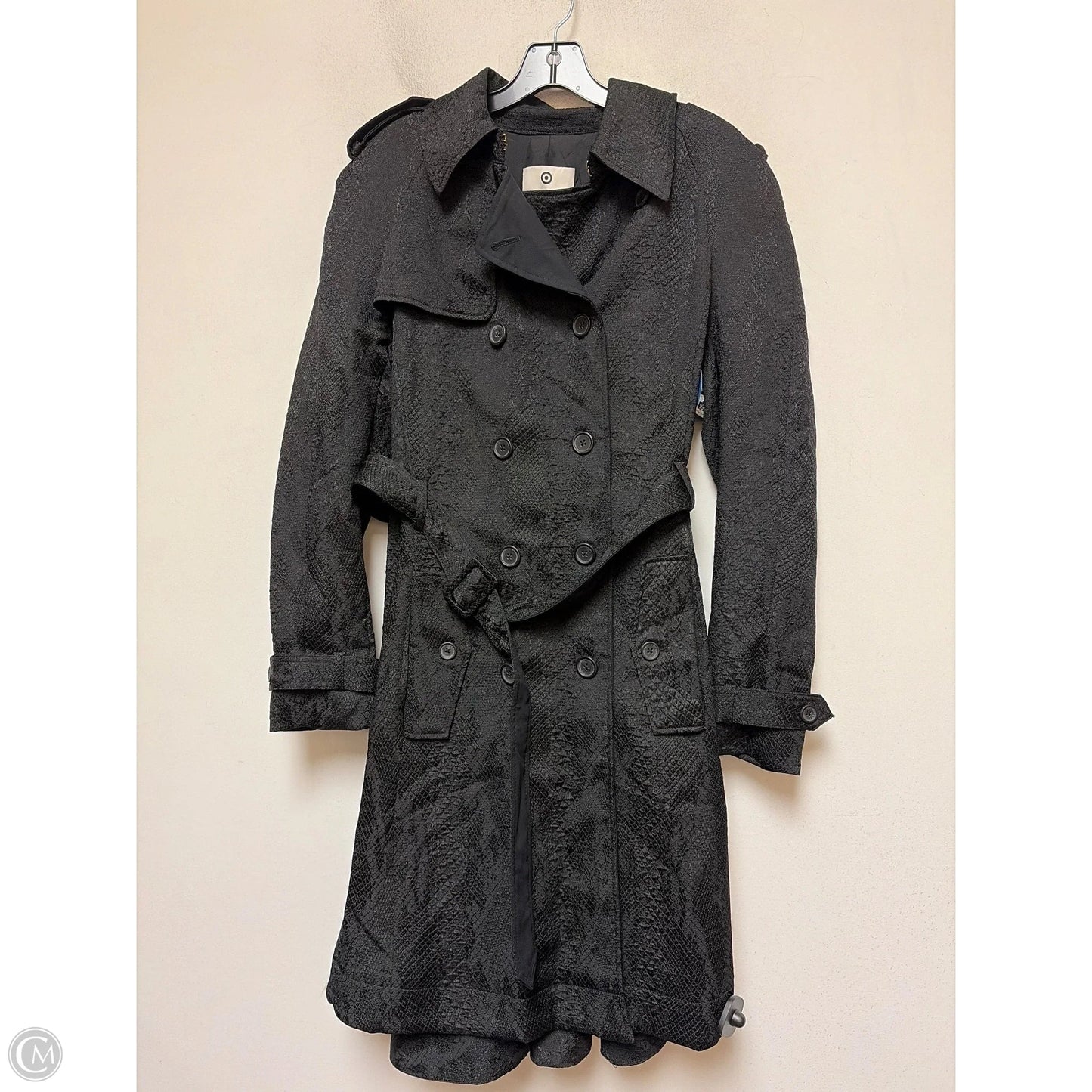 Coat Trench Coat By Target-designer In Black, Size: Xl