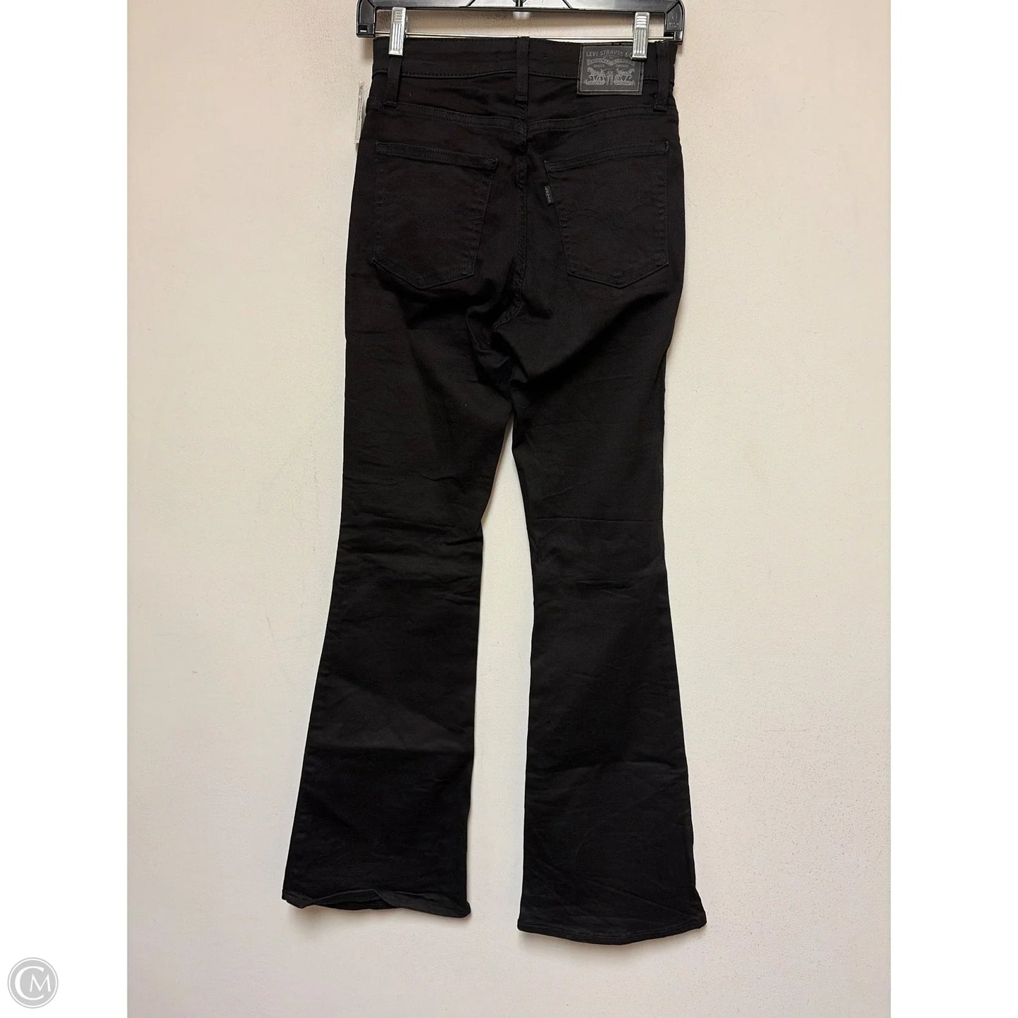 Jeans Flared By Levis In Black Denim, Size: 4