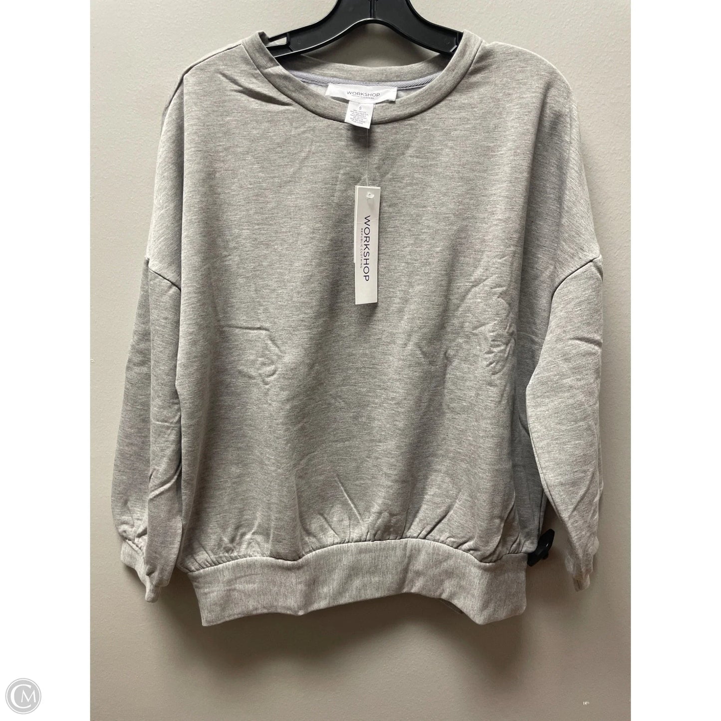 Sweatshirt Crewneck By Workshop In Grey, Size: S