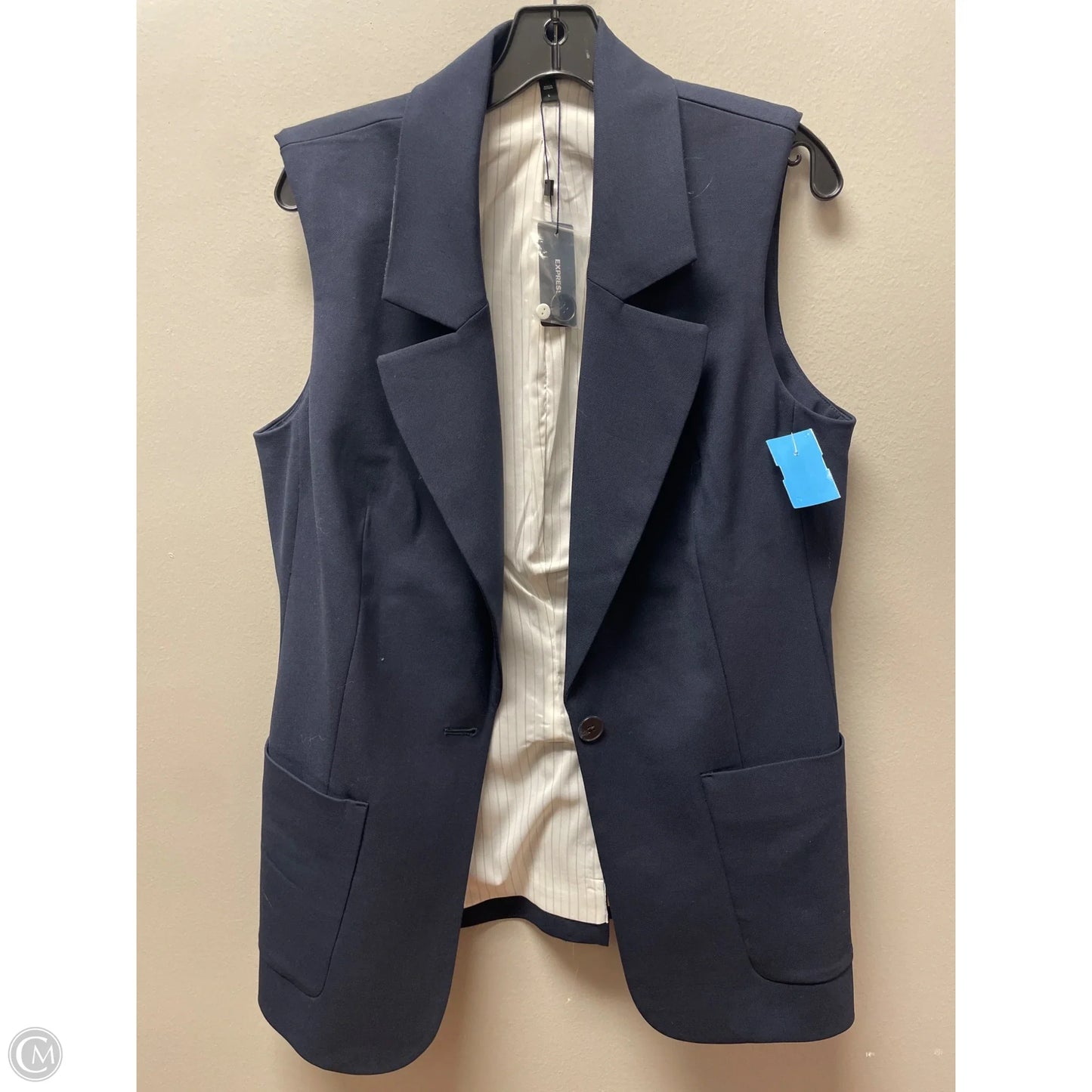 Vest Other By Express In Navy, Size: L