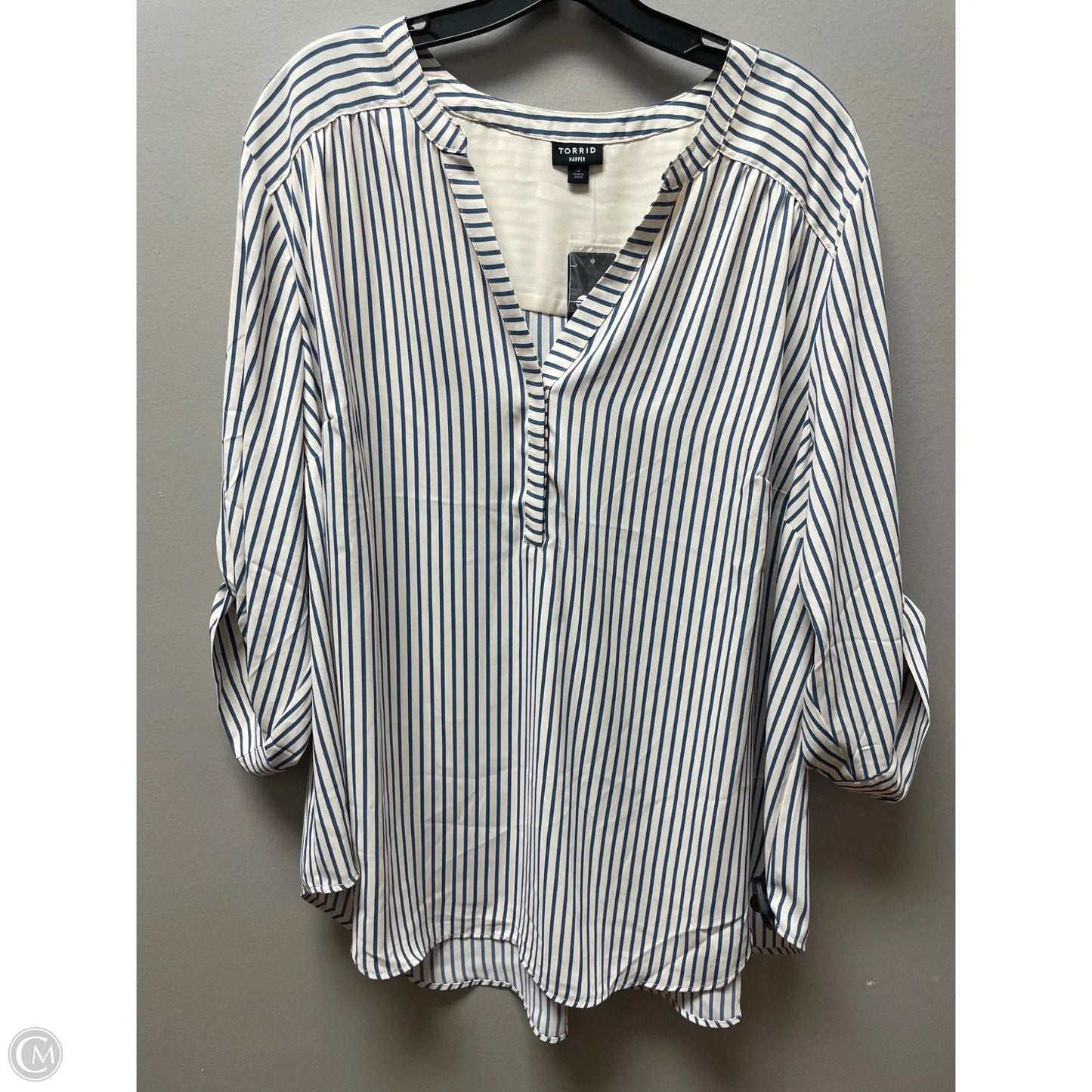 Top Short Sleeve By Torrid In Striped Pattern, Size: 3x