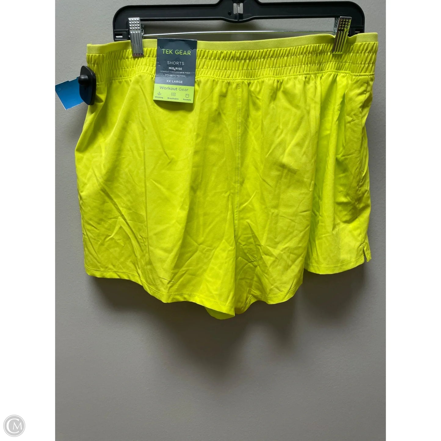 Athletic Shorts By Tek Gear In Chartreuse, Size: Xxl