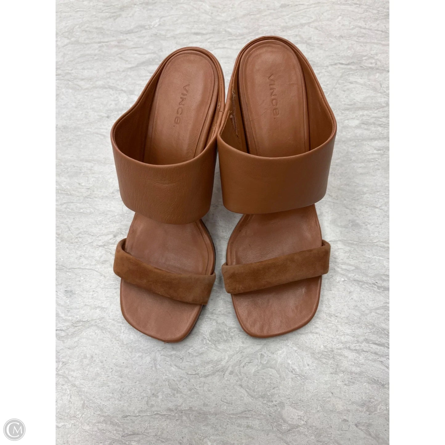 Sandals Heels Block By Vince In Tan, Size: 9