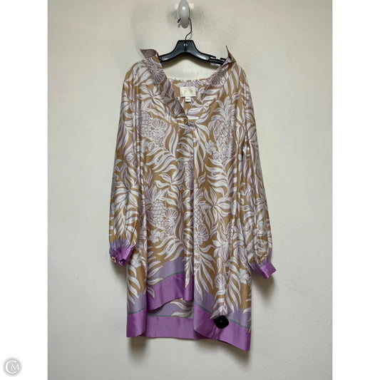 Dress Designer By Lilly Pulitzer In Purple & Tan, Size: Xl