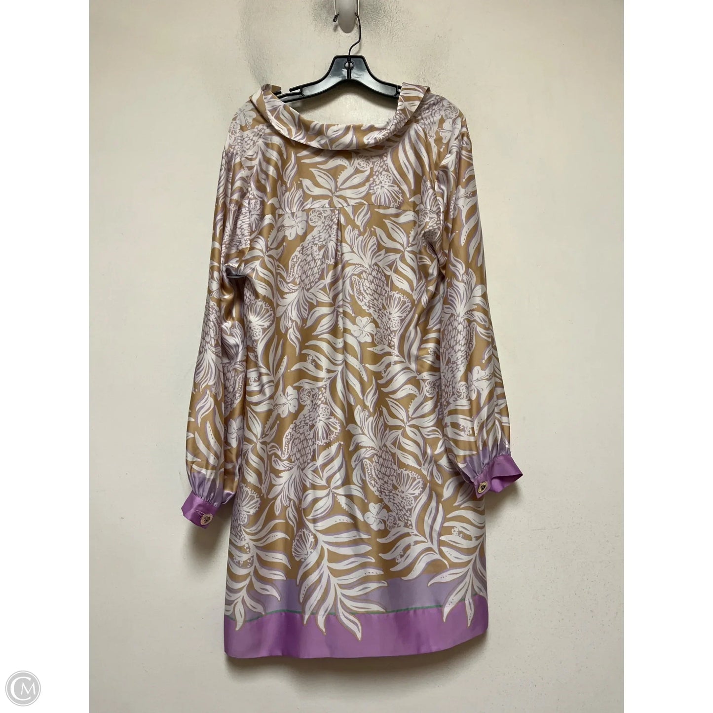 Dress Designer By Lilly Pulitzer In Purple & Tan, Size: Xl