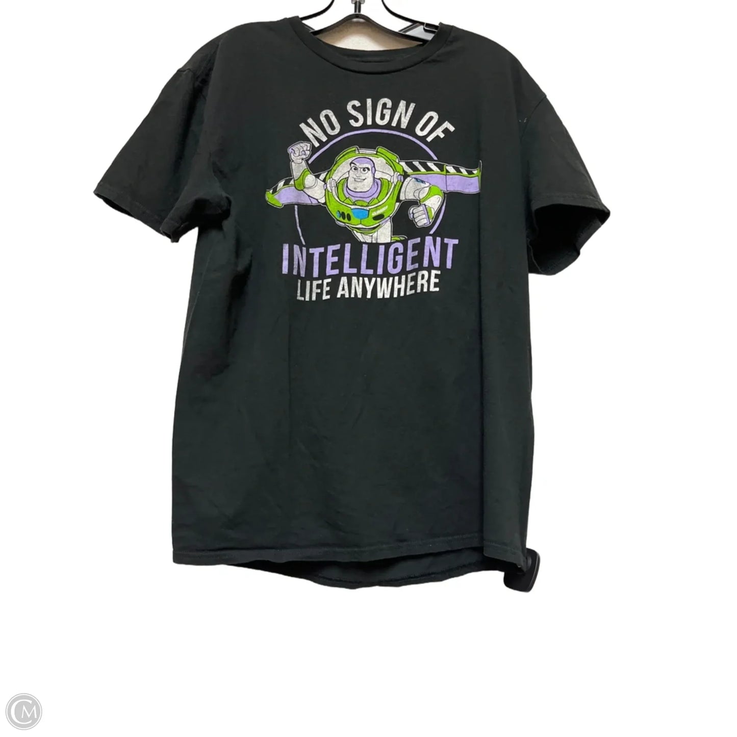 Top Short Sleeve Basic By Disney In Black, Size: L