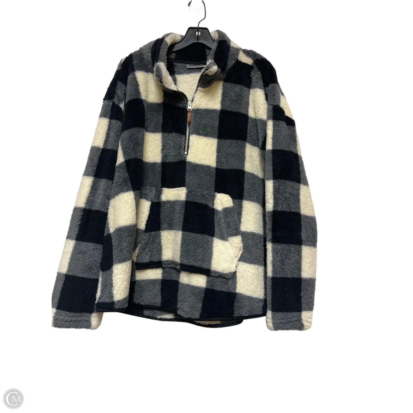 Jacket Faux Fur & Sherpa By Jason Maxwell In Plaid Pattern, Size: 1x