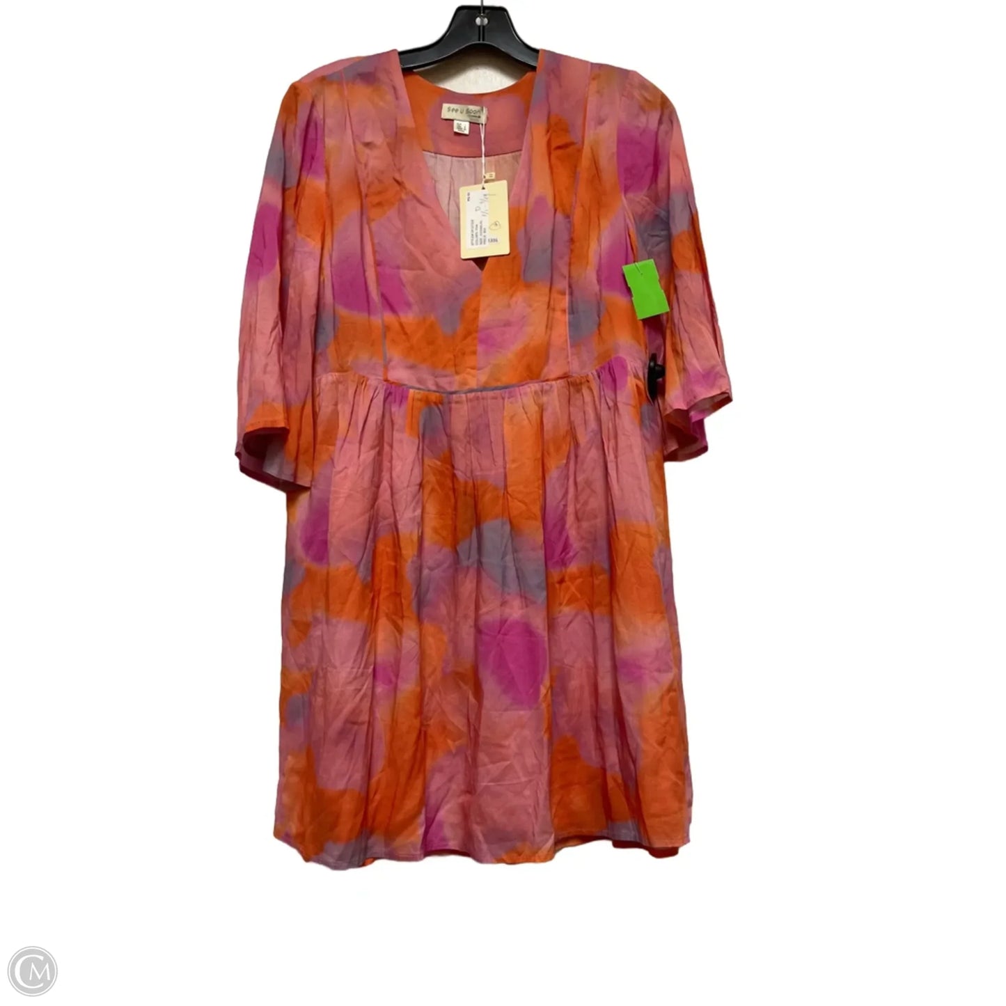 Dress Casual Short By Clothes Mentor In Orange & Pink, Size: S