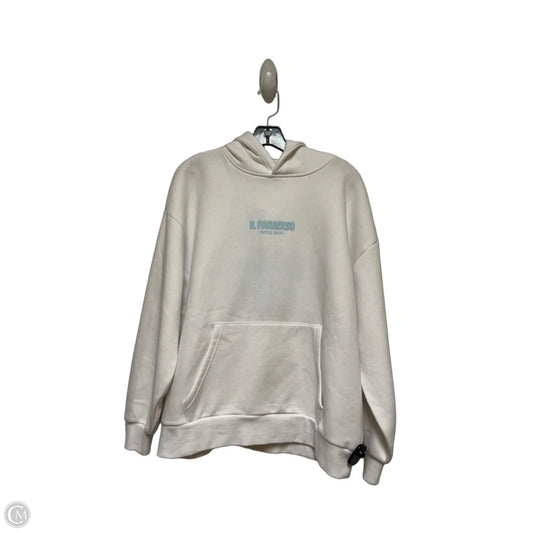 Sweatshirt Hoodie By Clothes Mentor In White, Size: L