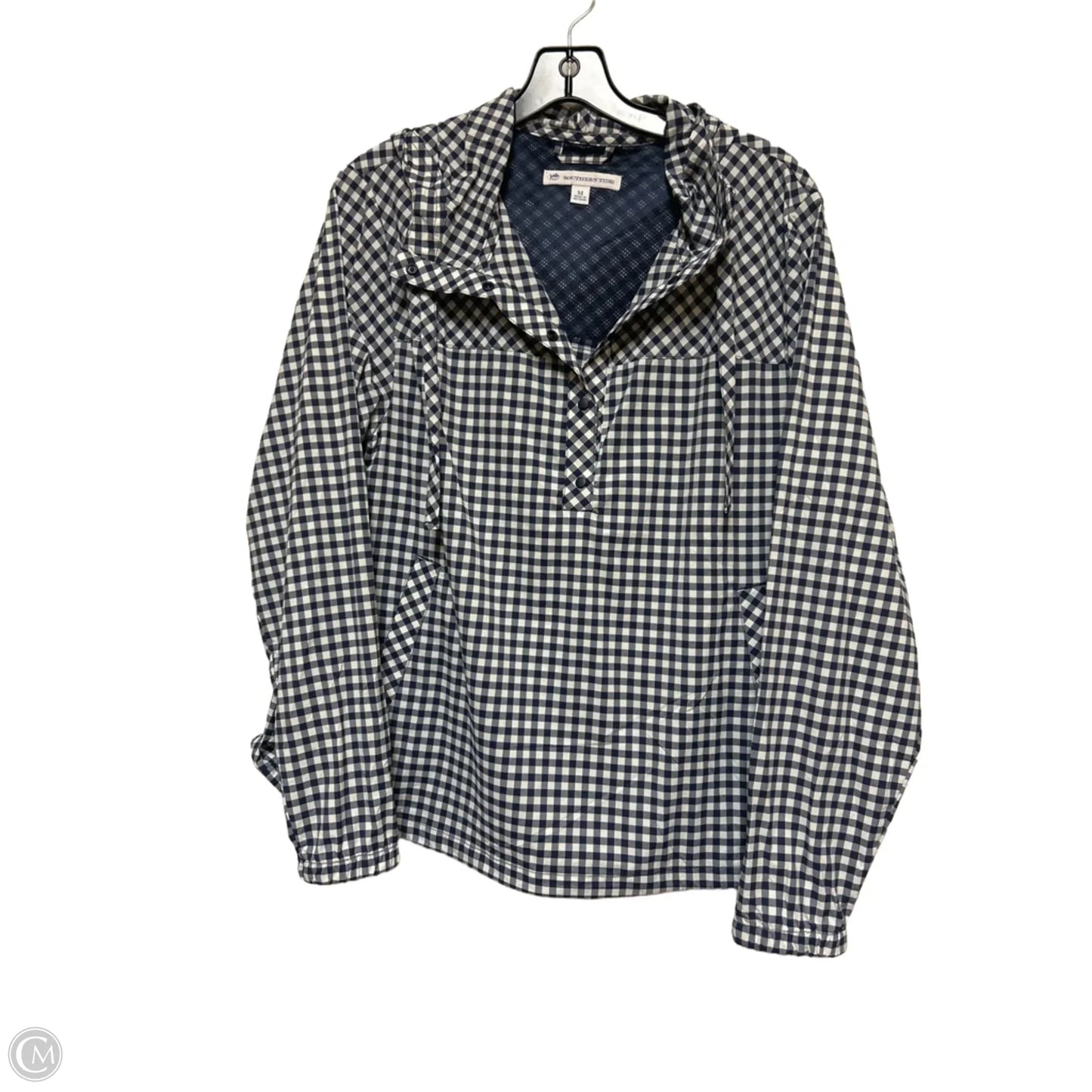 Jacket Windbreaker By Southern Tide In Plaid Pattern, Size: M