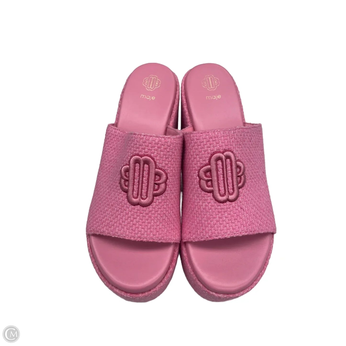 Sandals Heels Wedge By Clothes Mentor In Pink, Size: 9