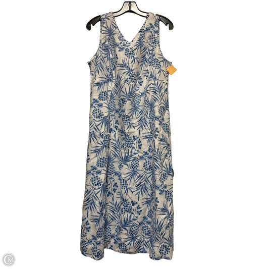 Dress Casual Midi By J. Jill In Blue & White, Size: Sp