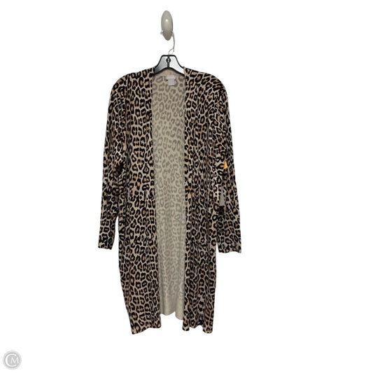 Cardigan By Chicos In Animal Print, Size: L