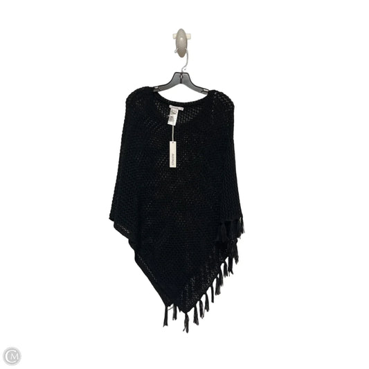 Poncho By Chicos In Black, Size: S