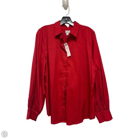Top Long Sleeve By Chicos In Red, Size: Xl