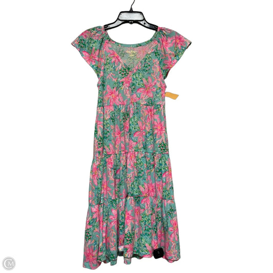 Dress Designer By Lilly Pulitzer In Green & Pink, Size: Xs