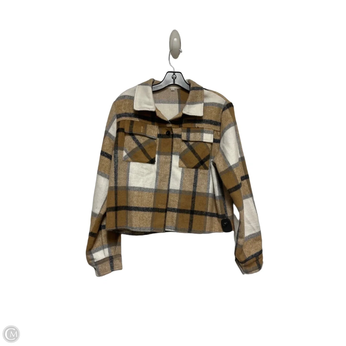 Jacket Shirt By Clothes Mentor In Plaid Pattern, Size: S