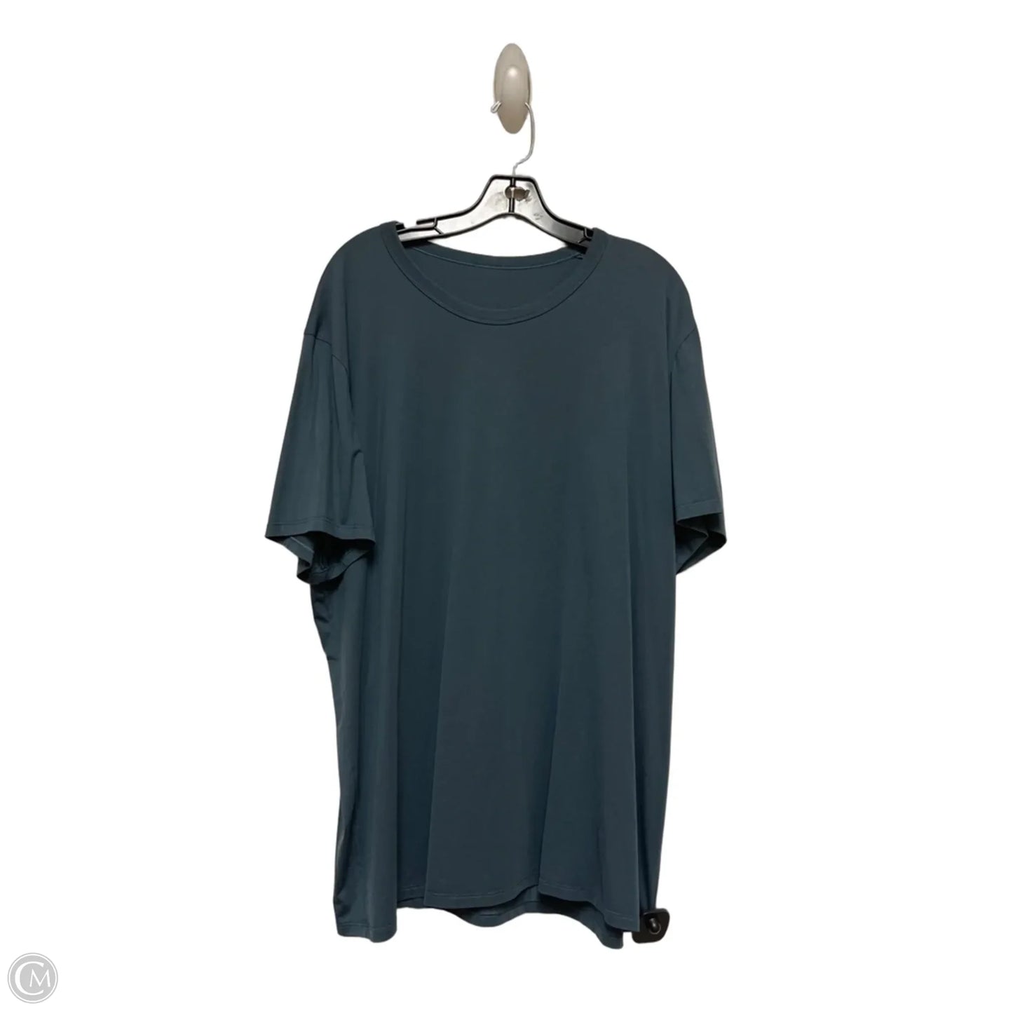 Athletic Top Short Sleeve By Lululemon In Blue, Size: Xl
