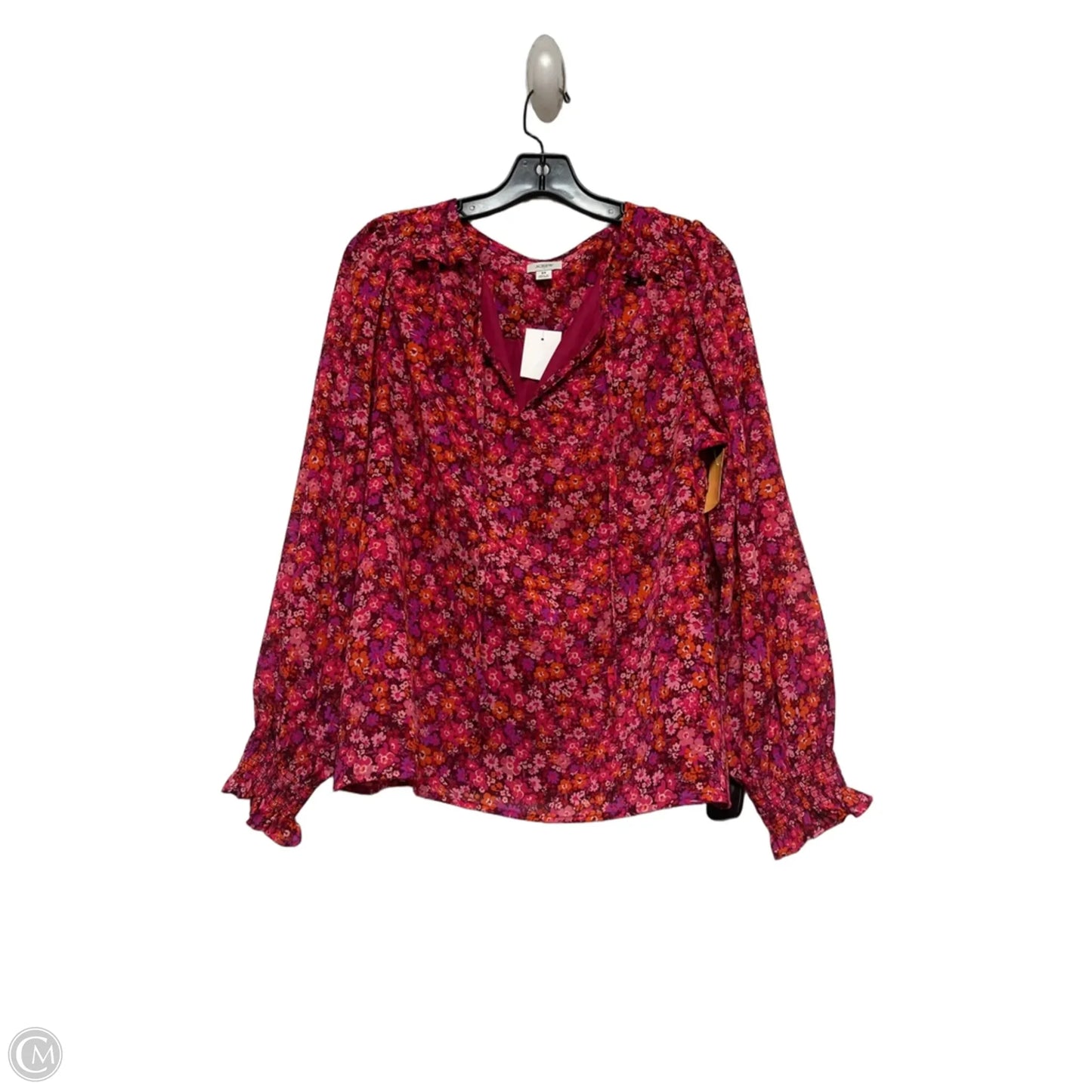 Top Long Sleeve By J. Crew In Floral Print, Size: M