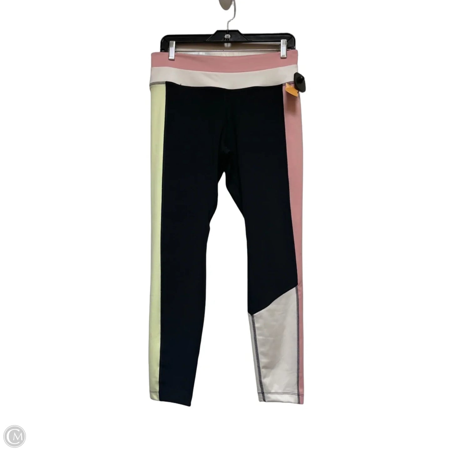 Athletic Leggings By Nike Apparel In Black & Pink, Size: L