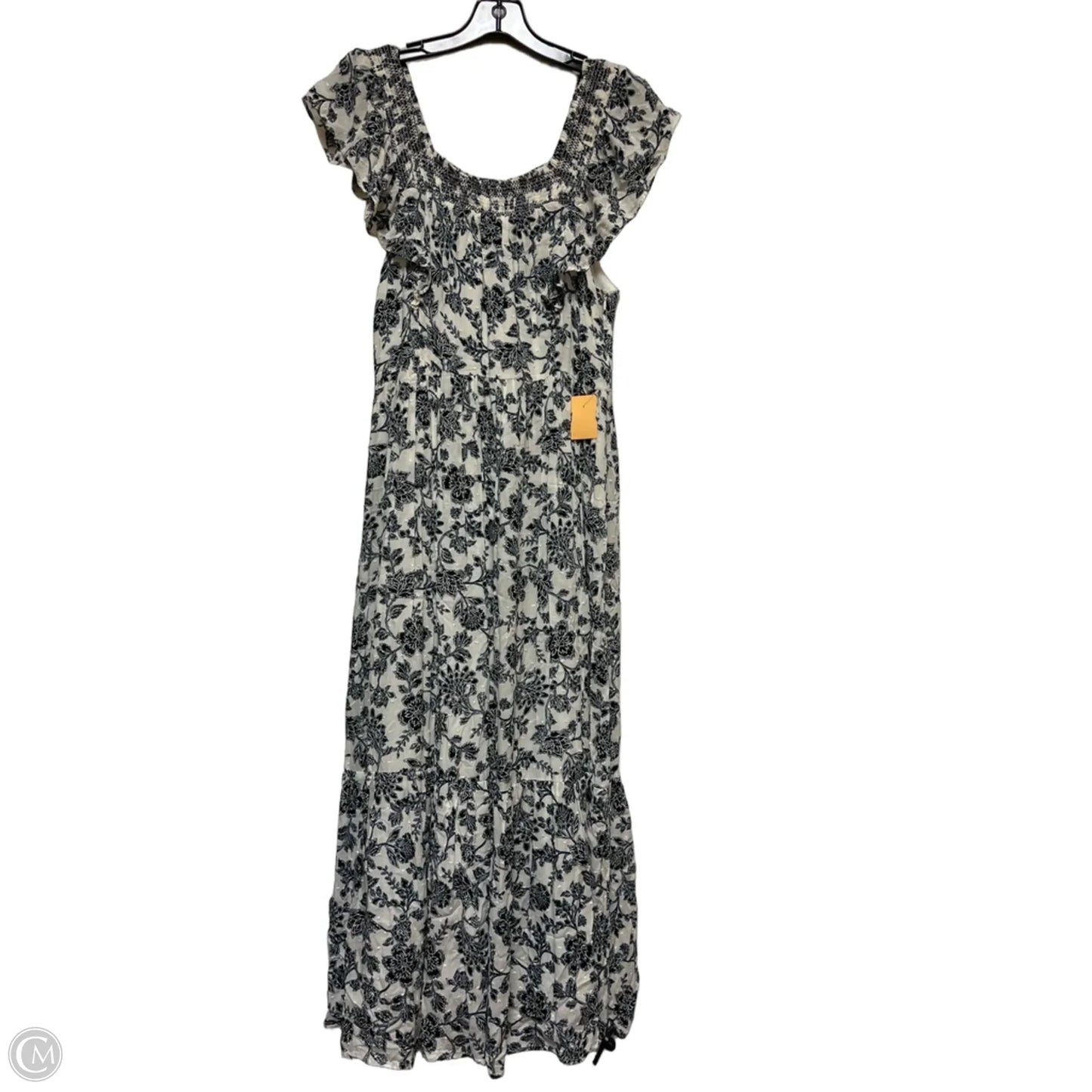 Dress Casual Midi By Doe & Rae In Black & Cream, Size: M