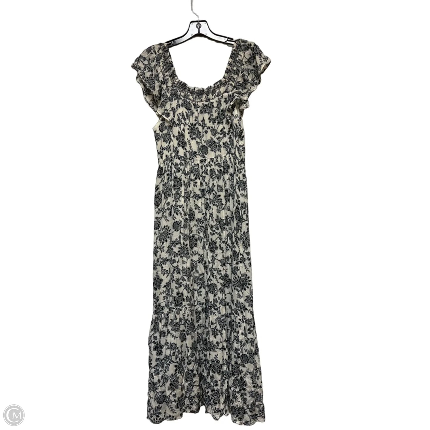 Dress Casual Midi By Doe & Rae In Black & Cream, Size: M