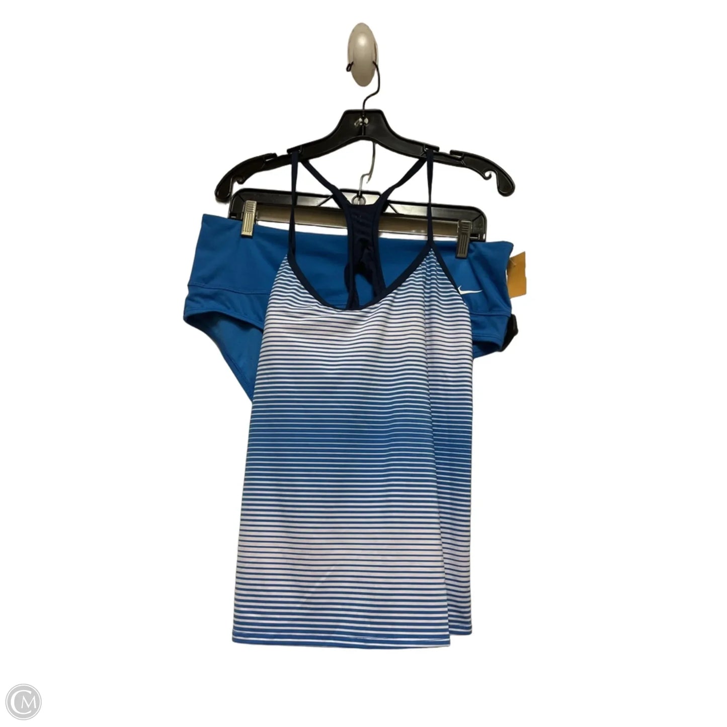 Swimsuit 2pc By Nike Apparel In Blue & White, Size: Xl