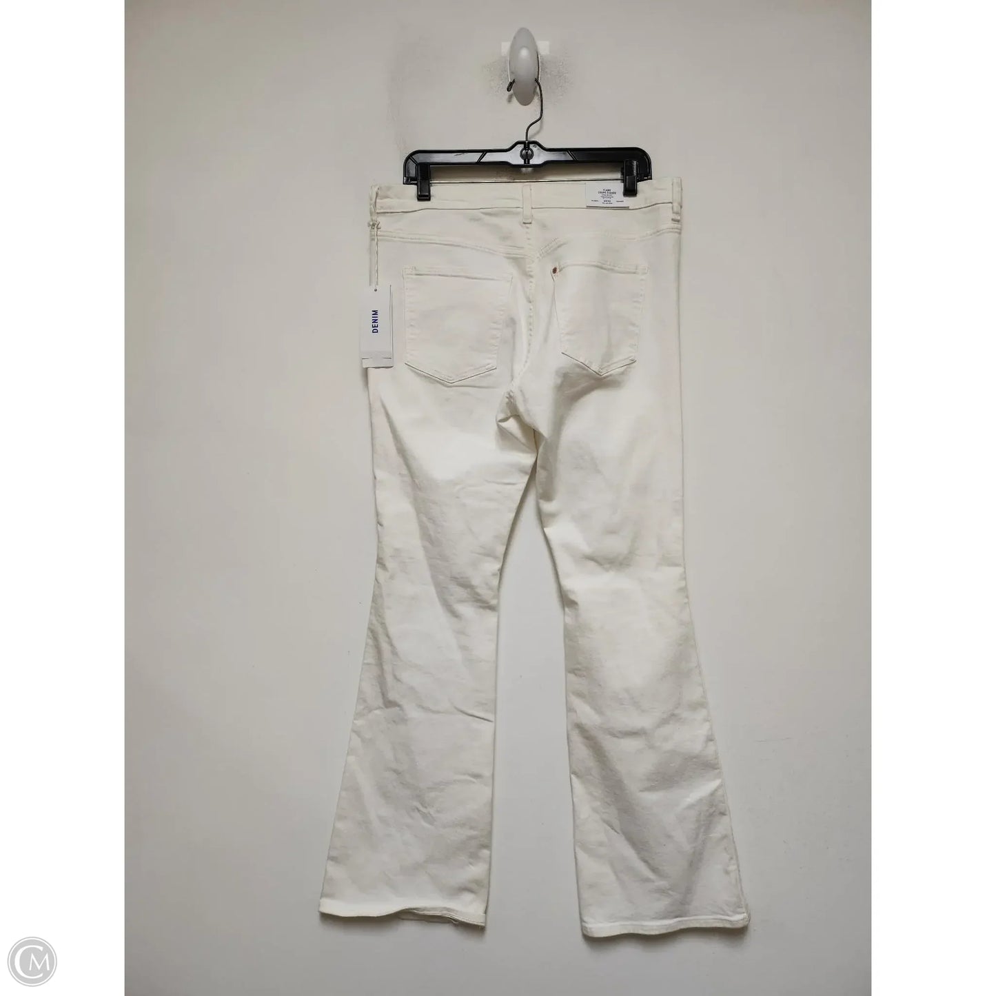 Jeans Flared By H&m In Cream, Size: 10