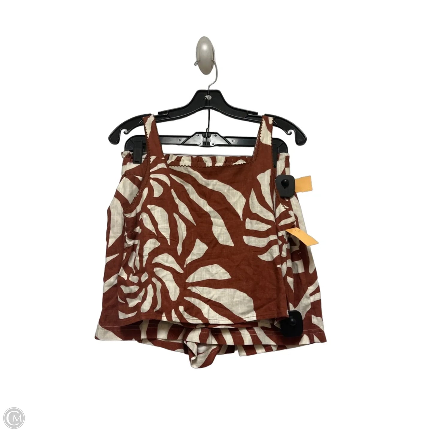 Shorts Set By Clothes Mentor In Brown & White, Size: Xs