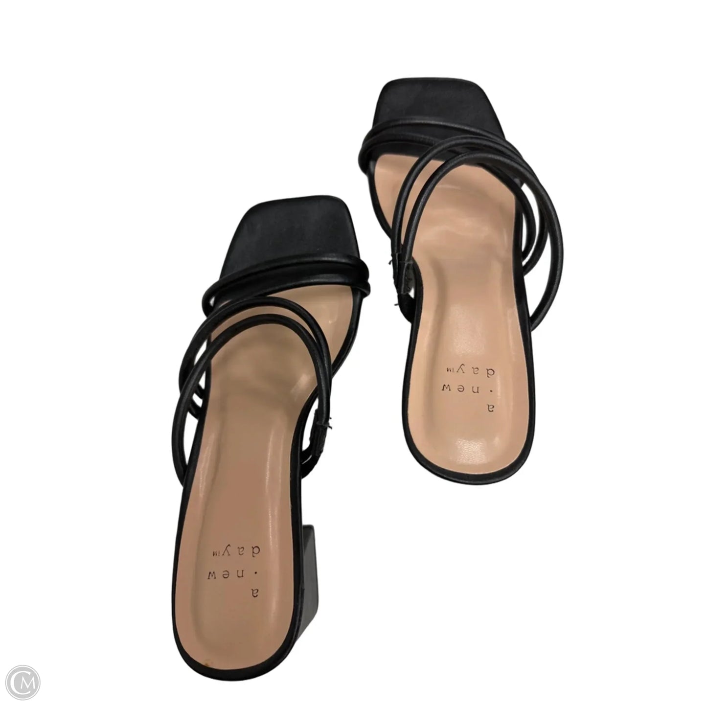 Sandals Heels Block By A New Day In Black, Size: 7