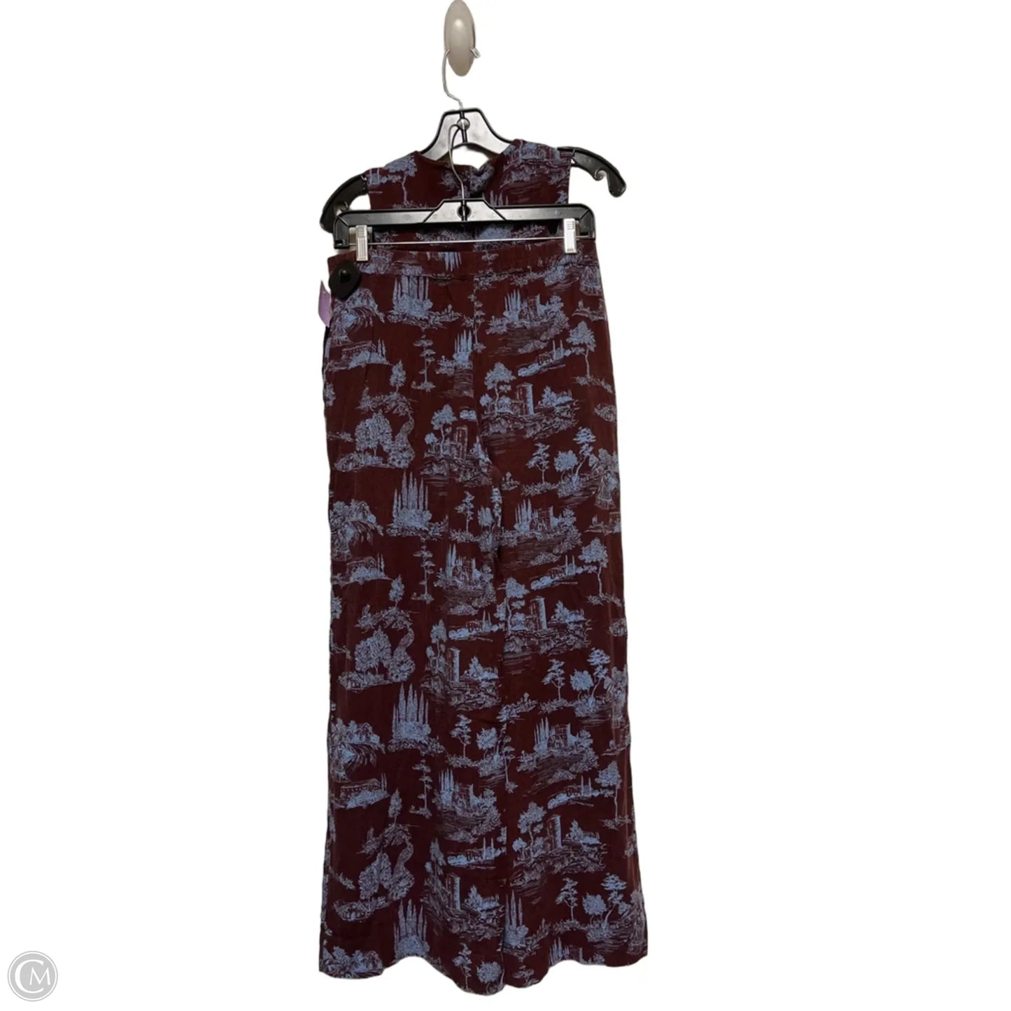 Pants Set 2pc By Clothes Mentor In Blue & Brown, Size: 8