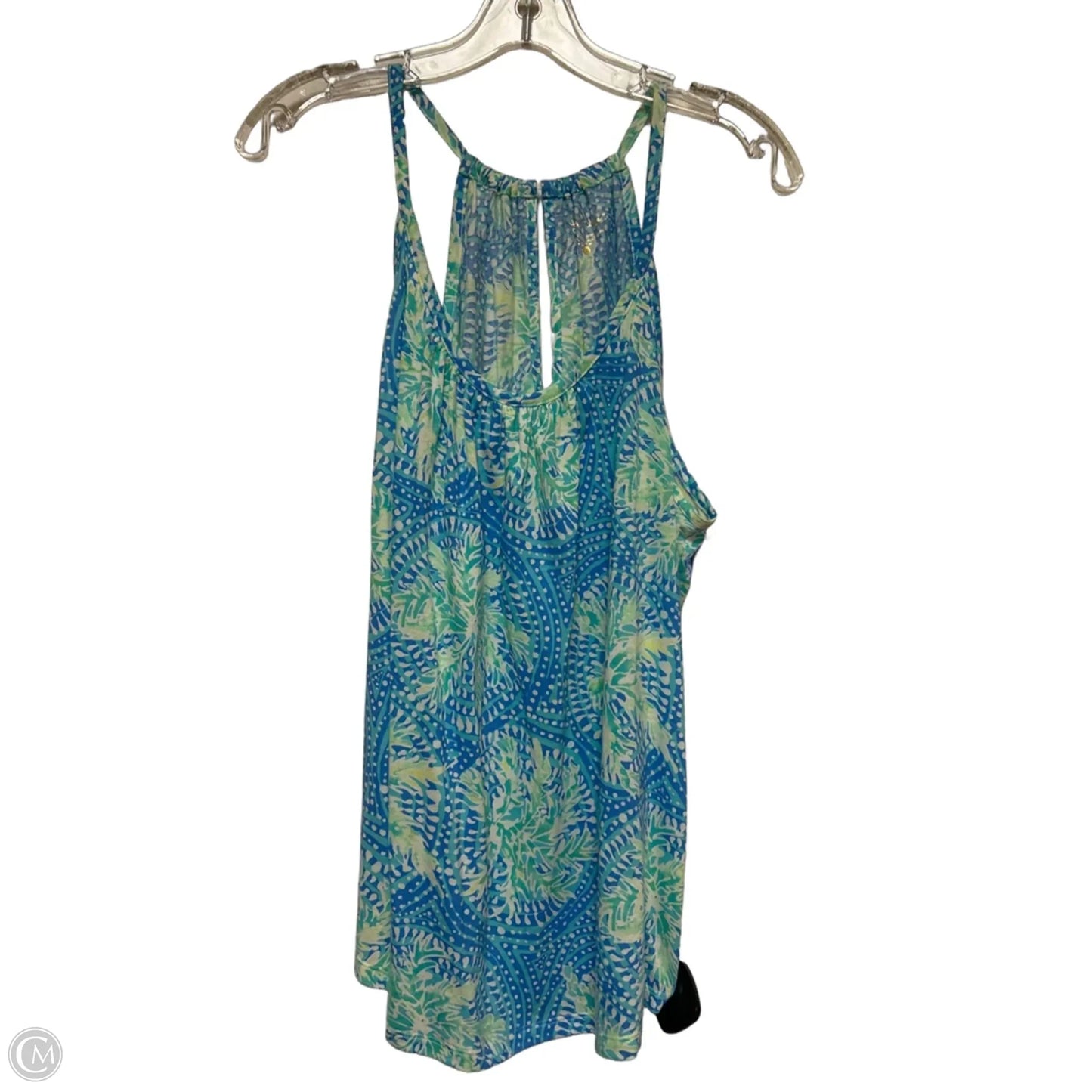 Top Sleeveless Designer By Lilly Pulitzer In Blue & Green, Size: L