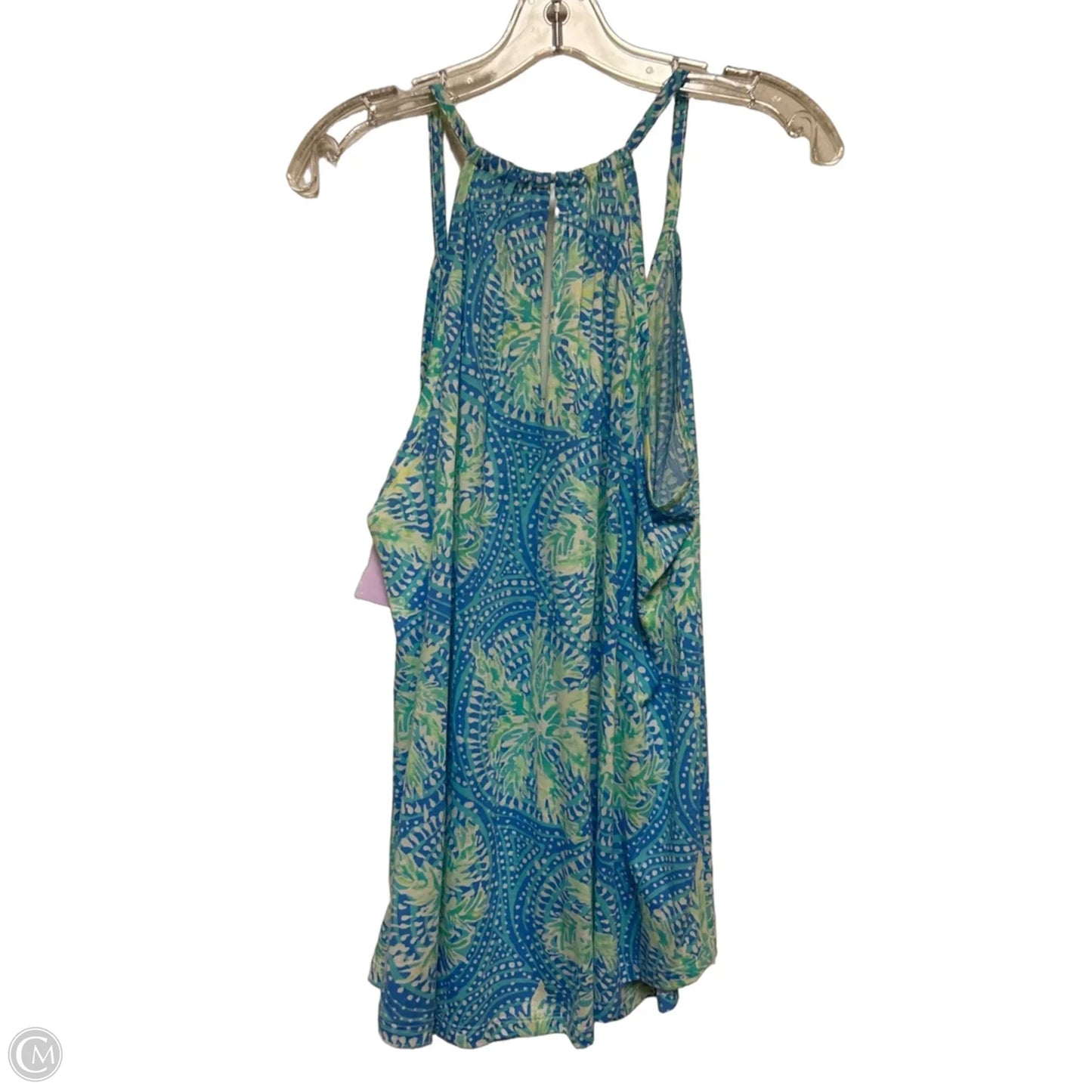 Top Sleeveless Designer By Lilly Pulitzer In Blue & Green, Size: L