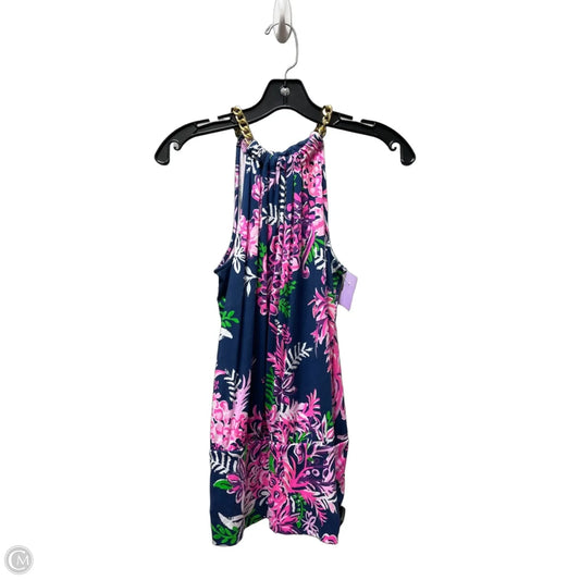 Top Sleeveless Designer By Lilly Pulitzer In Floral Print, Size: Xxs