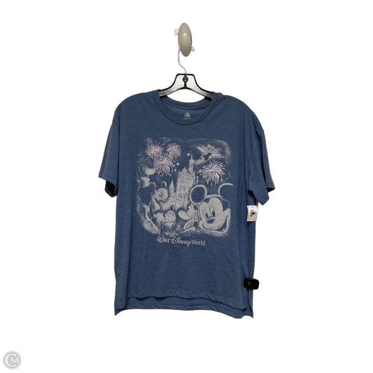 Top Short Sleeve Basic By Disney Store In Blue, Size: M