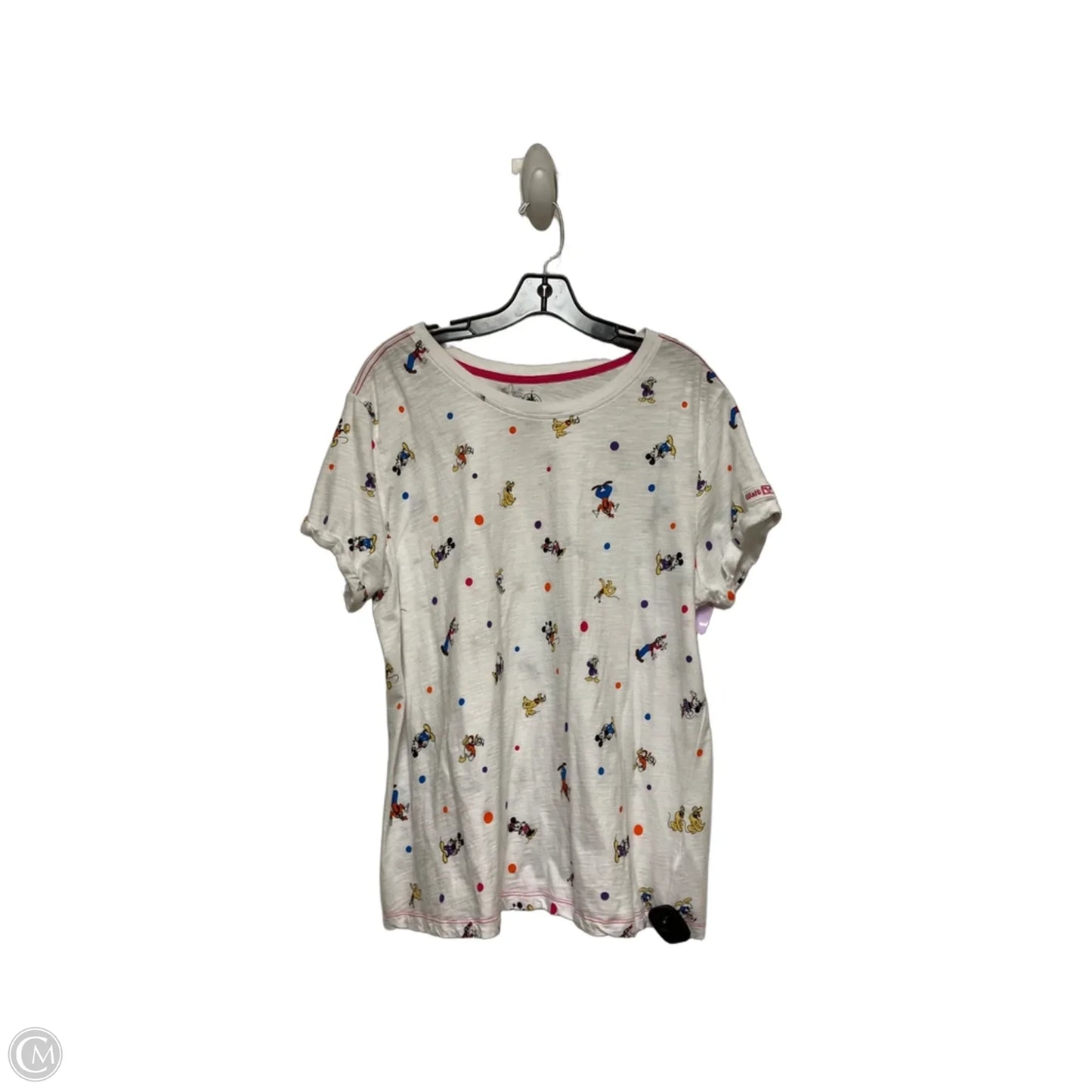 Top Short Sleeve Basic By Disney Store In White, Size: 1x