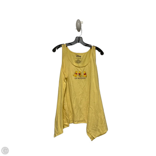 Top Sleeveless Basic By Disney In Yellow, Size: 1x