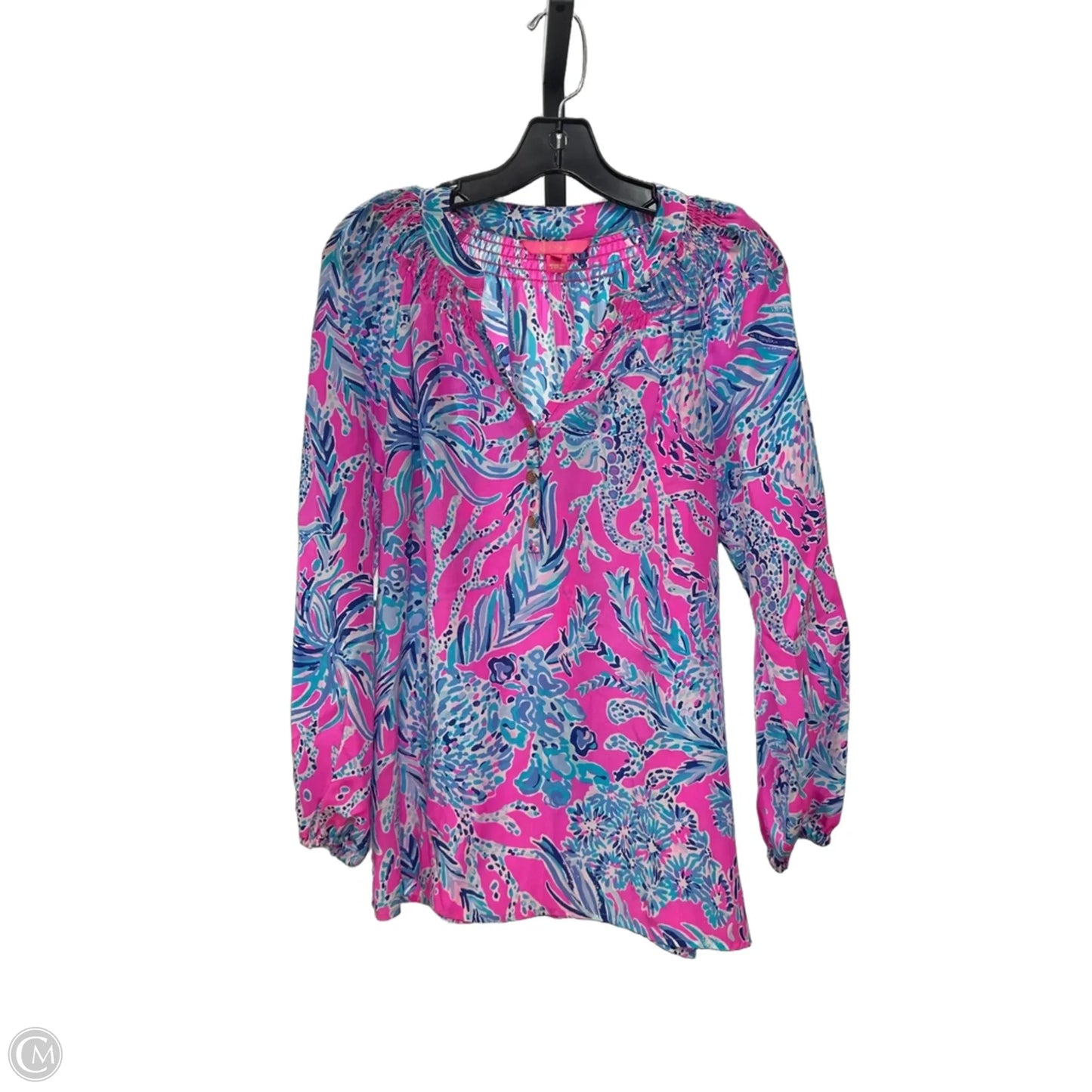 Top Long Sleeve Designer By Lilly Pulitzer In Nautical Print, Size: S