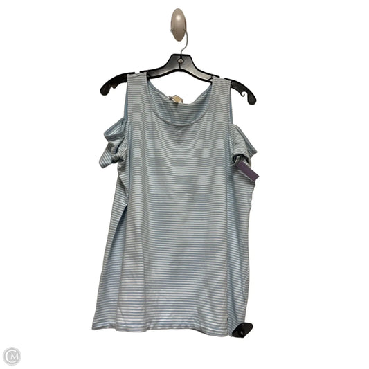 Top Short Sleeve By Michael By Michael Kors In Striped Pattern, Size: Xl
