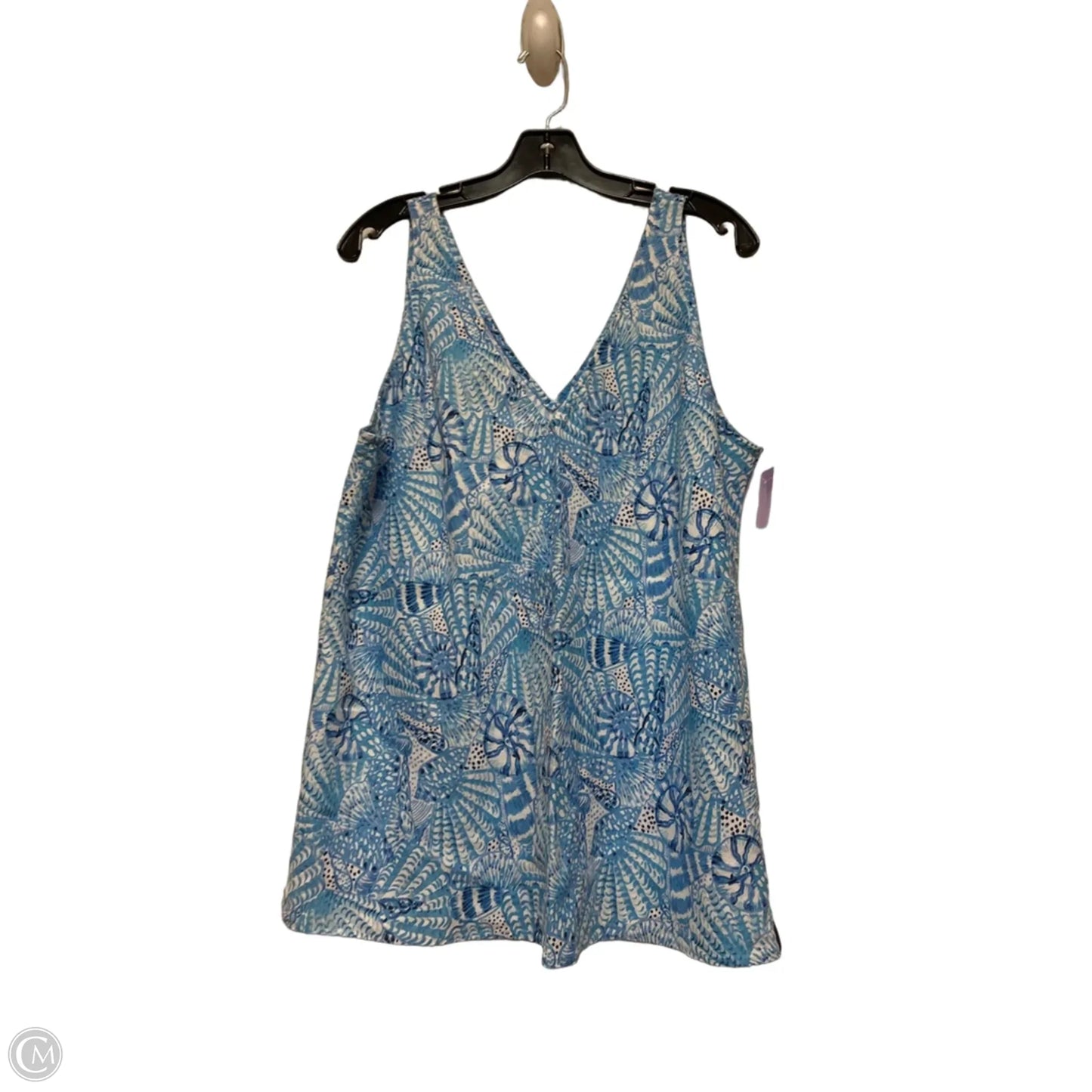 Top Sleeveless Designer By Lilly Pulitzer In Blue & White, Size: L
